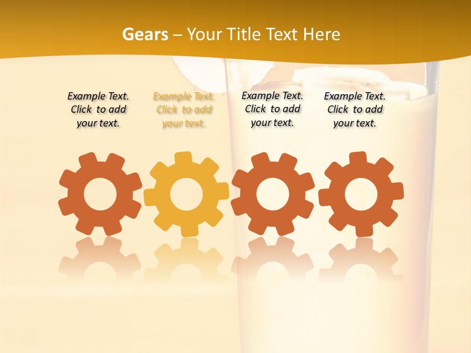 A Glass Of Milk With A Banana On Top Of It PowerPoint Template