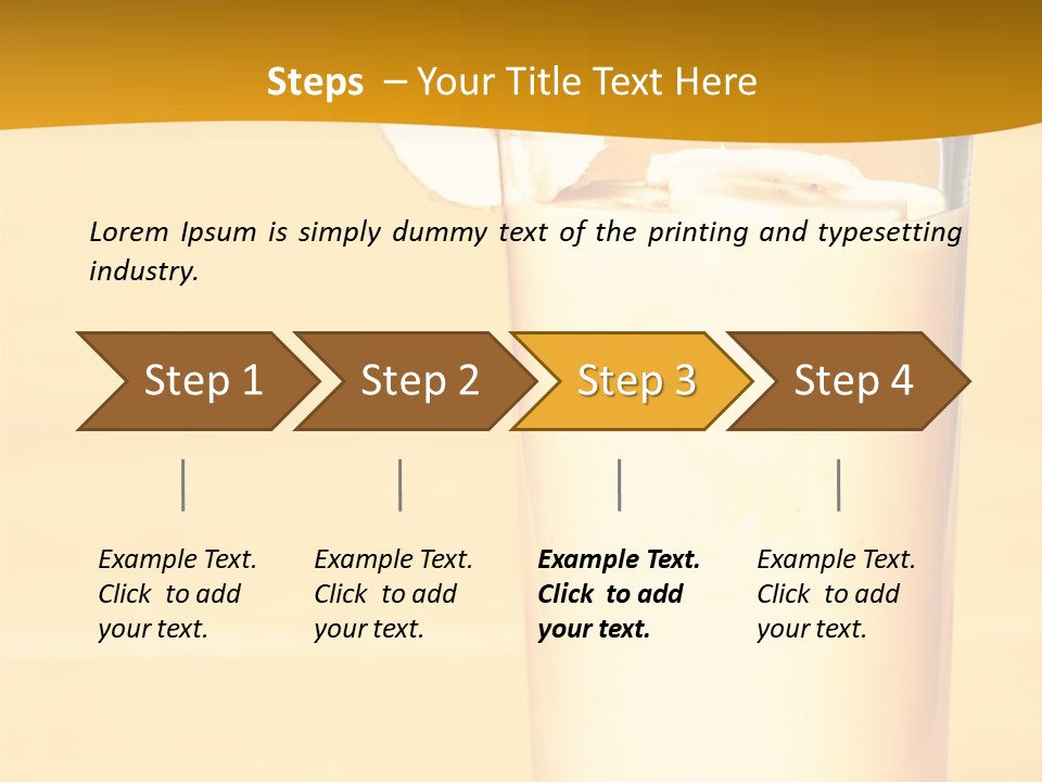 A Glass Of Milk With A Banana On Top Of It PowerPoint Template