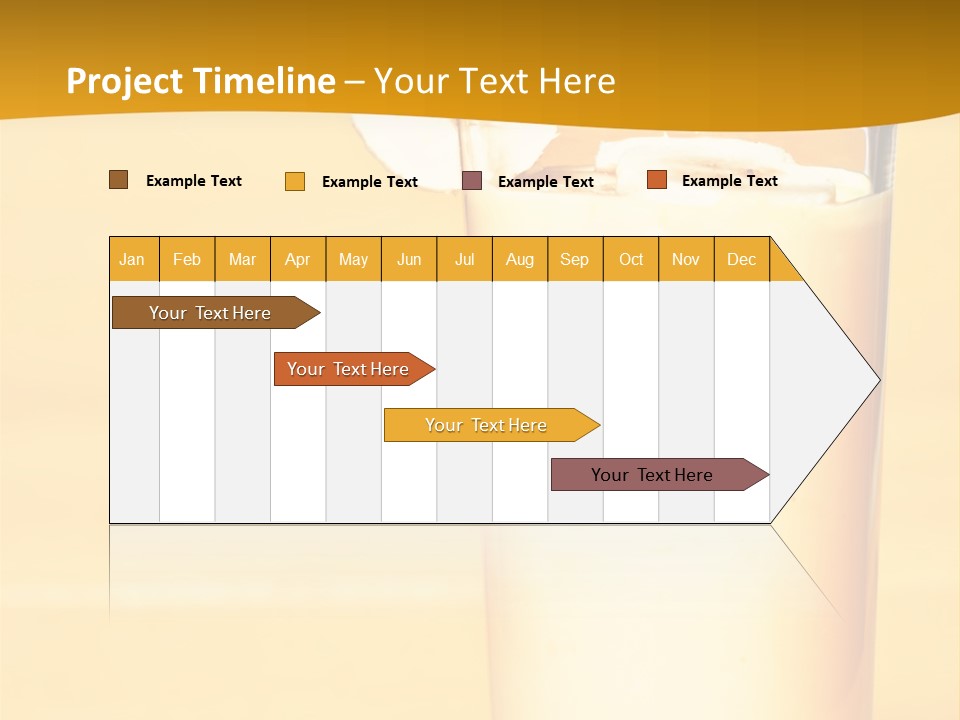 A Glass Of Milk With A Banana On Top Of It PowerPoint Template