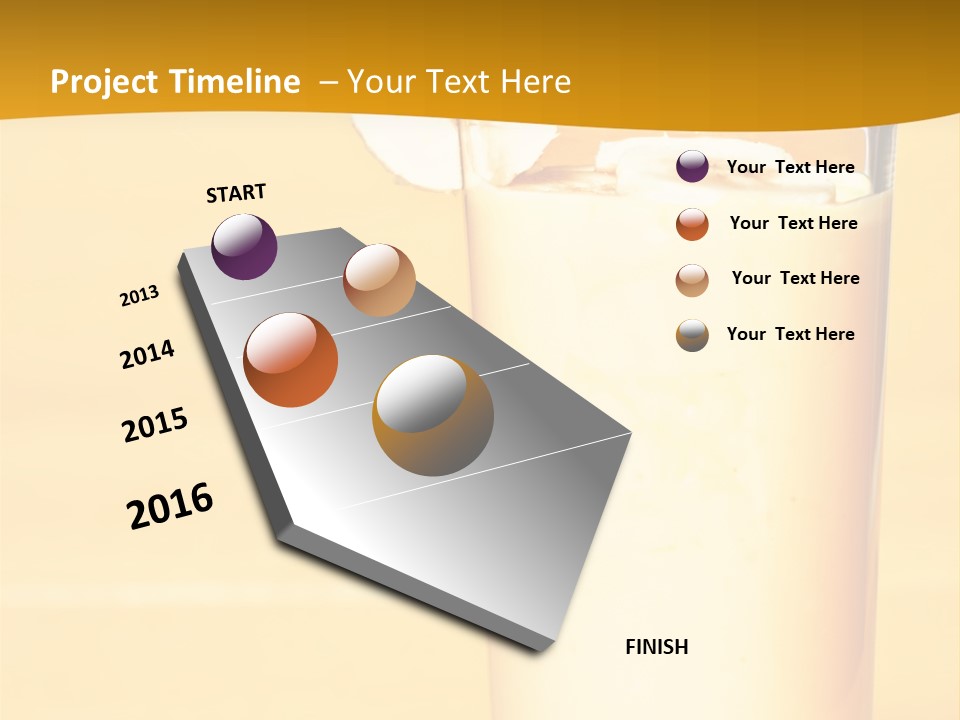 A Glass Of Milk With A Banana On Top Of It PowerPoint Template