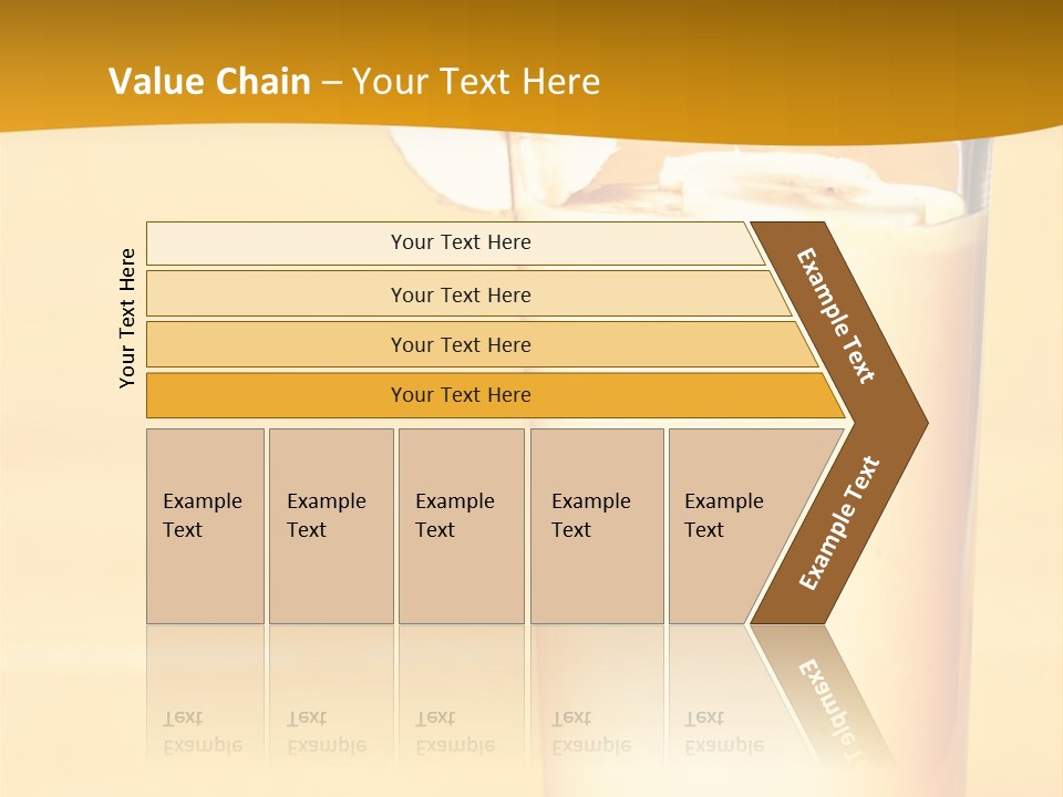 A Glass Of Milk With A Banana On Top Of It PowerPoint Template
