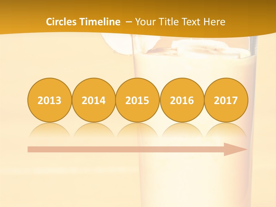 A Glass Of Milk With A Banana On Top Of It PowerPoint Template