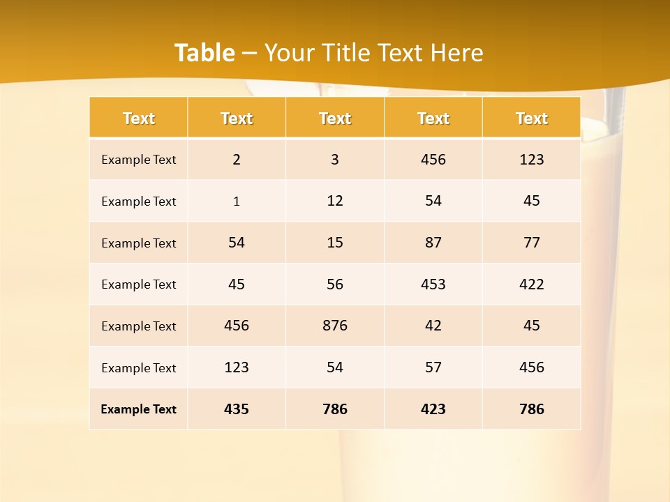 A Glass Of Milk With A Banana On Top Of It PowerPoint Template