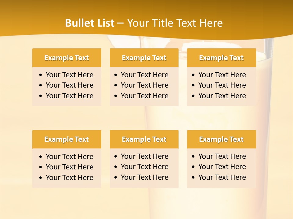 A Glass Of Milk With A Banana On Top Of It PowerPoint Template