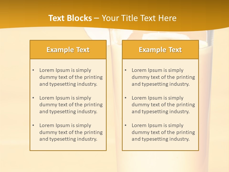 A Glass Of Milk With A Banana On Top Of It PowerPoint Template