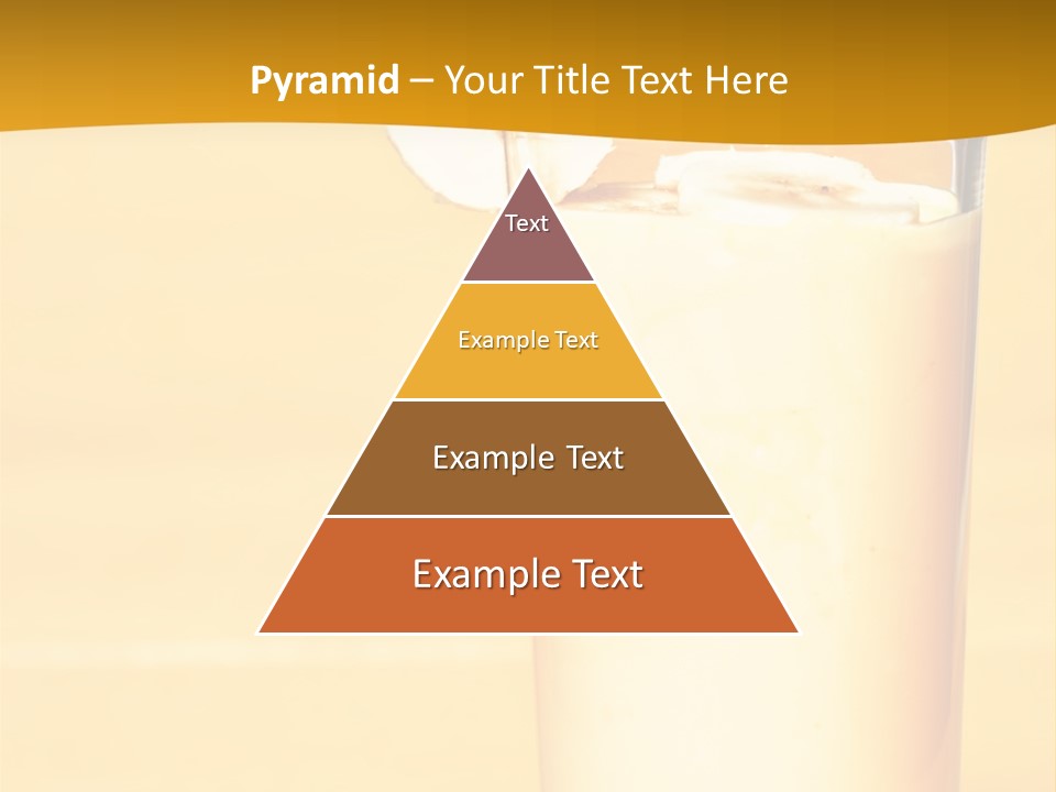A Glass Of Milk With A Banana On Top Of It PowerPoint Template