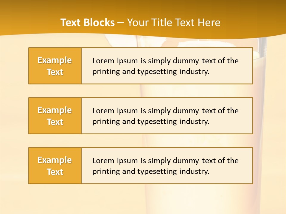 A Glass Of Milk With A Banana On Top Of It PowerPoint Template