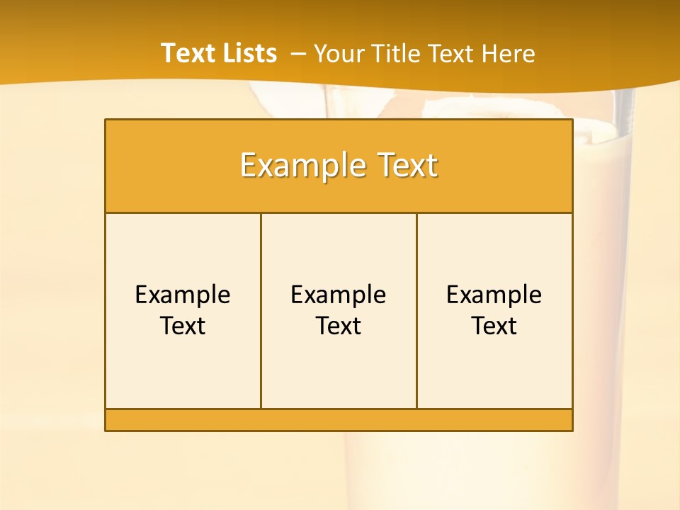 A Glass Of Milk With A Banana On Top Of It PowerPoint Template