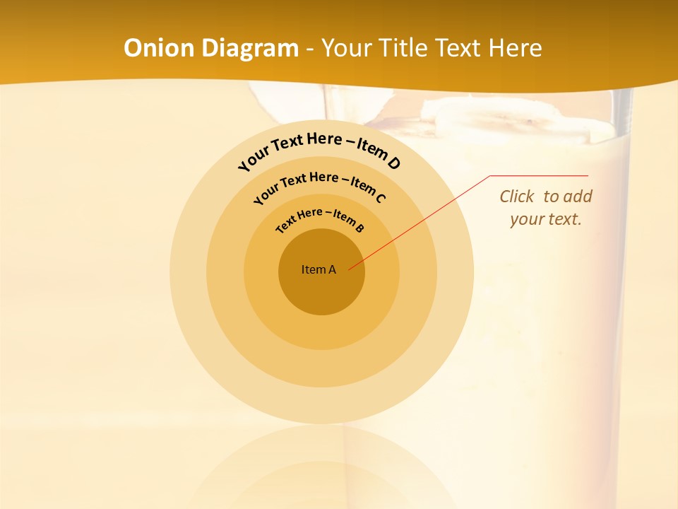 A Glass Of Milk With A Banana On Top Of It PowerPoint Template