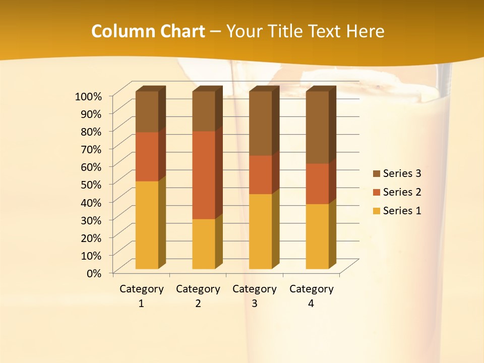 A Glass Of Milk With A Banana On Top Of It PowerPoint Template