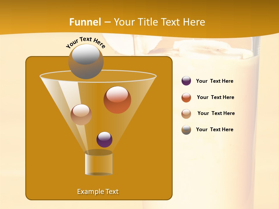 A Glass Of Milk With A Banana On Top Of It PowerPoint Template