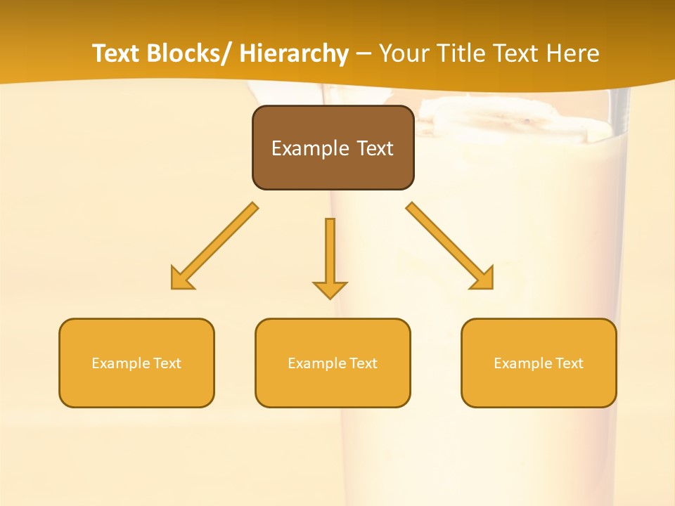 A Glass Of Milk With A Banana On Top Of It PowerPoint Template