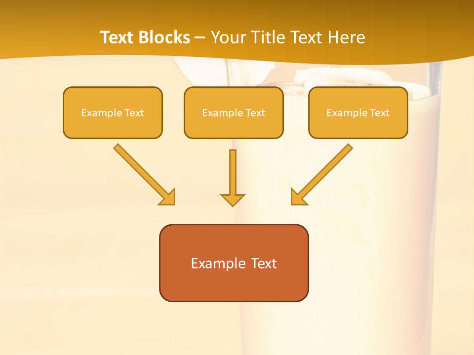 A Glass Of Milk With A Banana On Top Of It PowerPoint Template