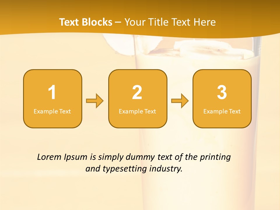 A Glass Of Milk With A Banana On Top Of It PowerPoint Template