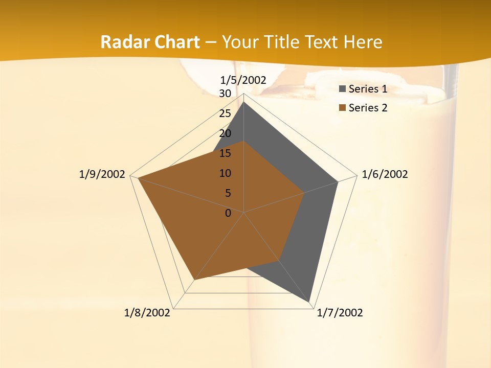 A Glass Of Milk With A Banana On Top Of It PowerPoint Template