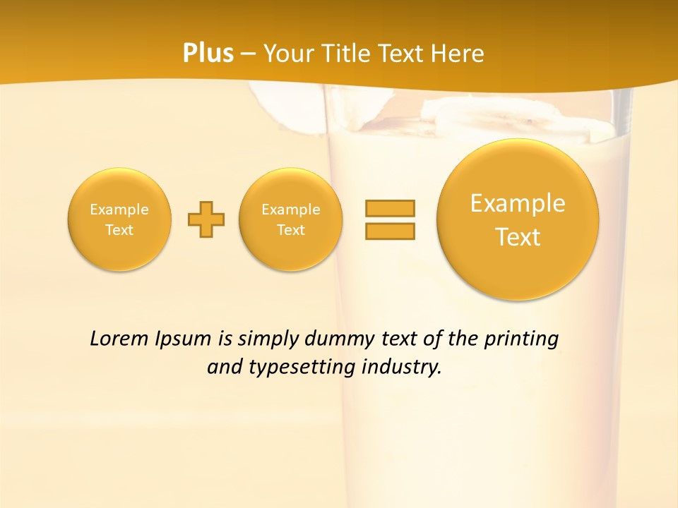 A Glass Of Milk With A Banana On Top Of It PowerPoint Template