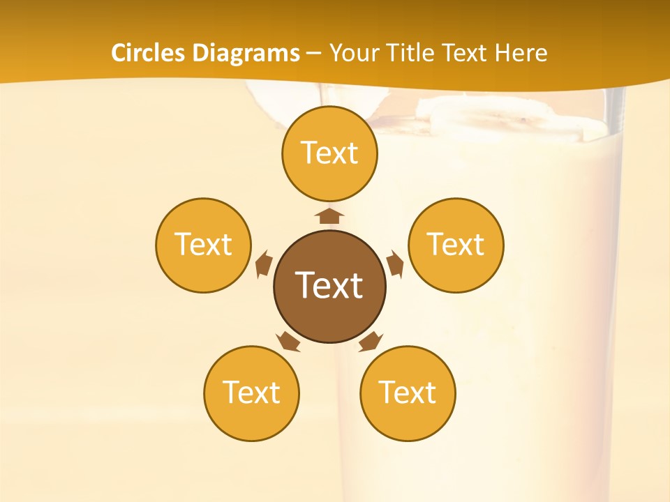 A Glass Of Milk With A Banana On Top Of It PowerPoint Template