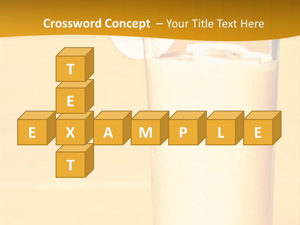 A Glass Of Milk With A Banana On Top Of It PowerPoint Template