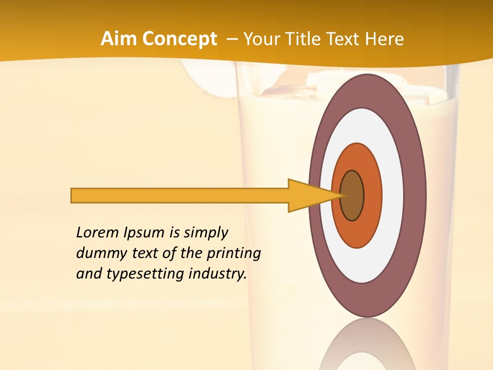 A Glass Of Milk With A Banana On Top Of It PowerPoint Template