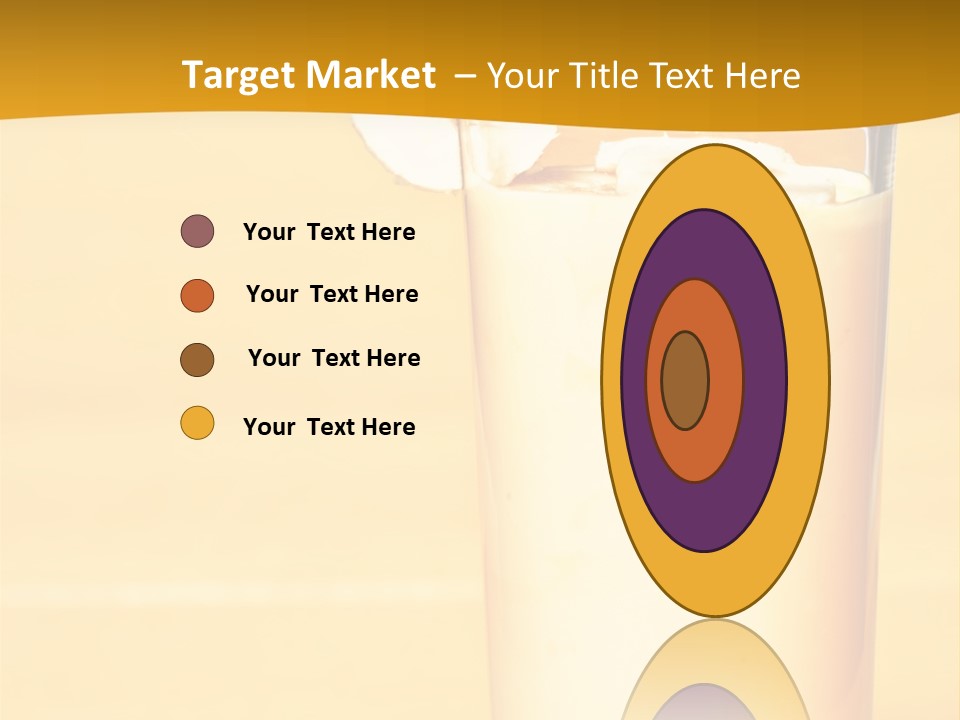 A Glass Of Milk With A Banana On Top Of It PowerPoint Template