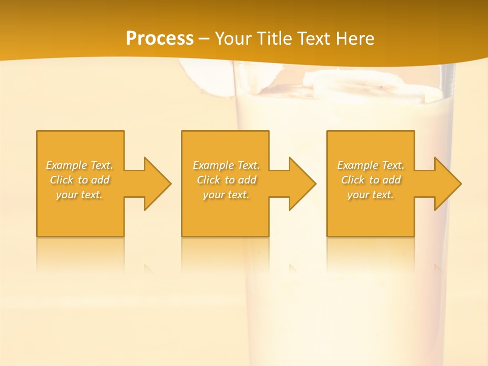 A Glass Of Milk With A Banana On Top Of It PowerPoint Template