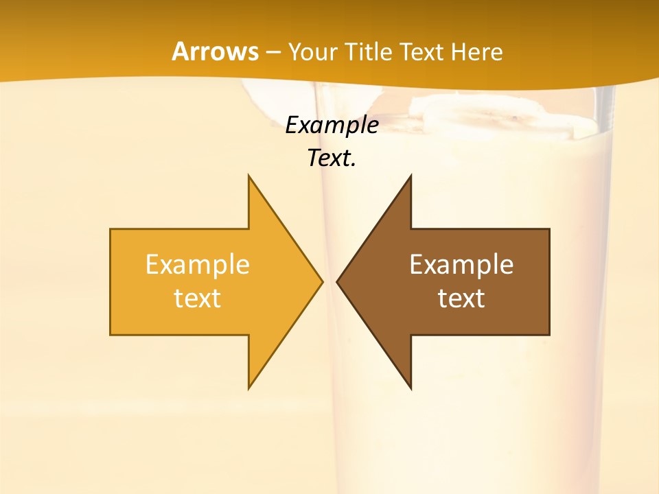 A Glass Of Milk With A Banana On Top Of It PowerPoint Template