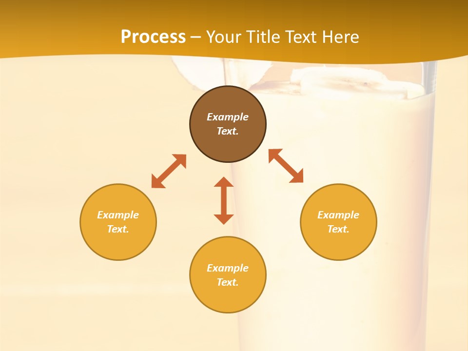 A Glass Of Milk With A Banana On Top Of It PowerPoint Template