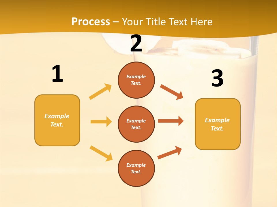 A Glass Of Milk With A Banana On Top Of It PowerPoint Template