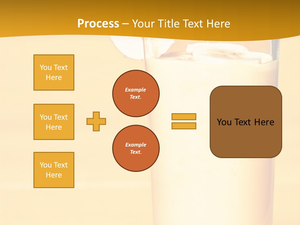 A Glass Of Milk With A Banana On Top Of It PowerPoint Template