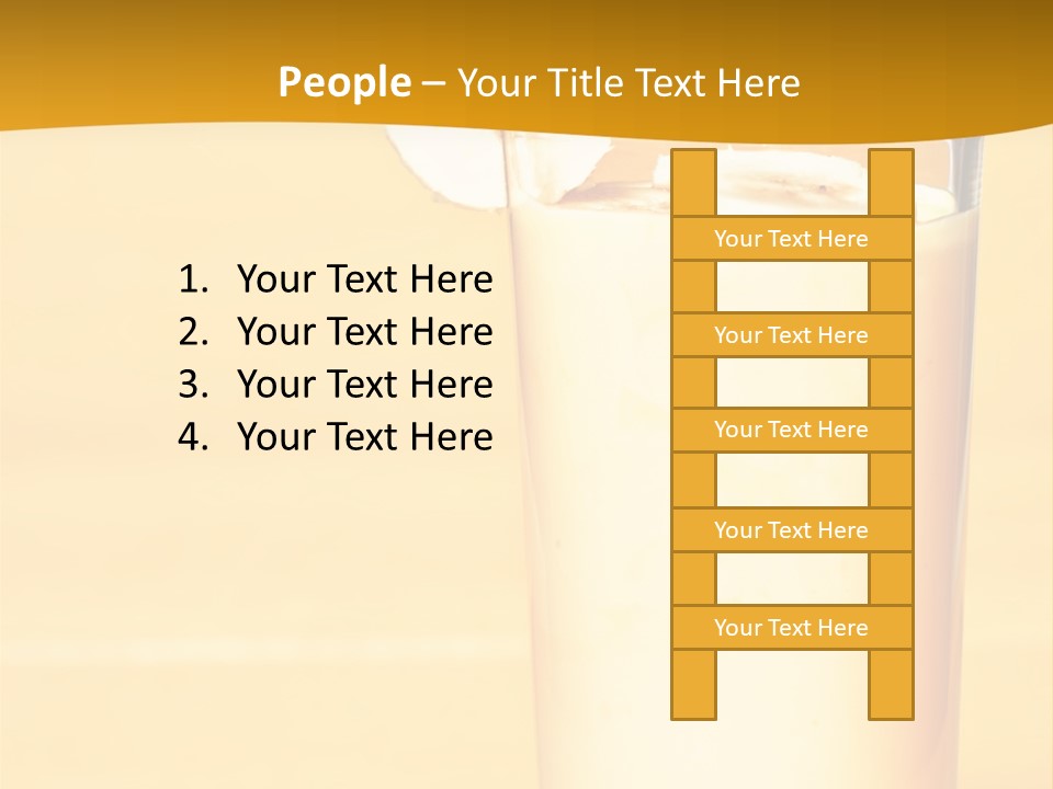A Glass Of Milk With A Banana On Top Of It PowerPoint Template