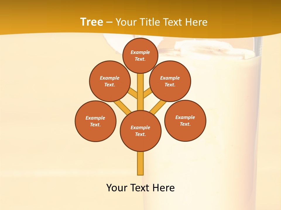 A Glass Of Milk With A Banana On Top Of It PowerPoint Template