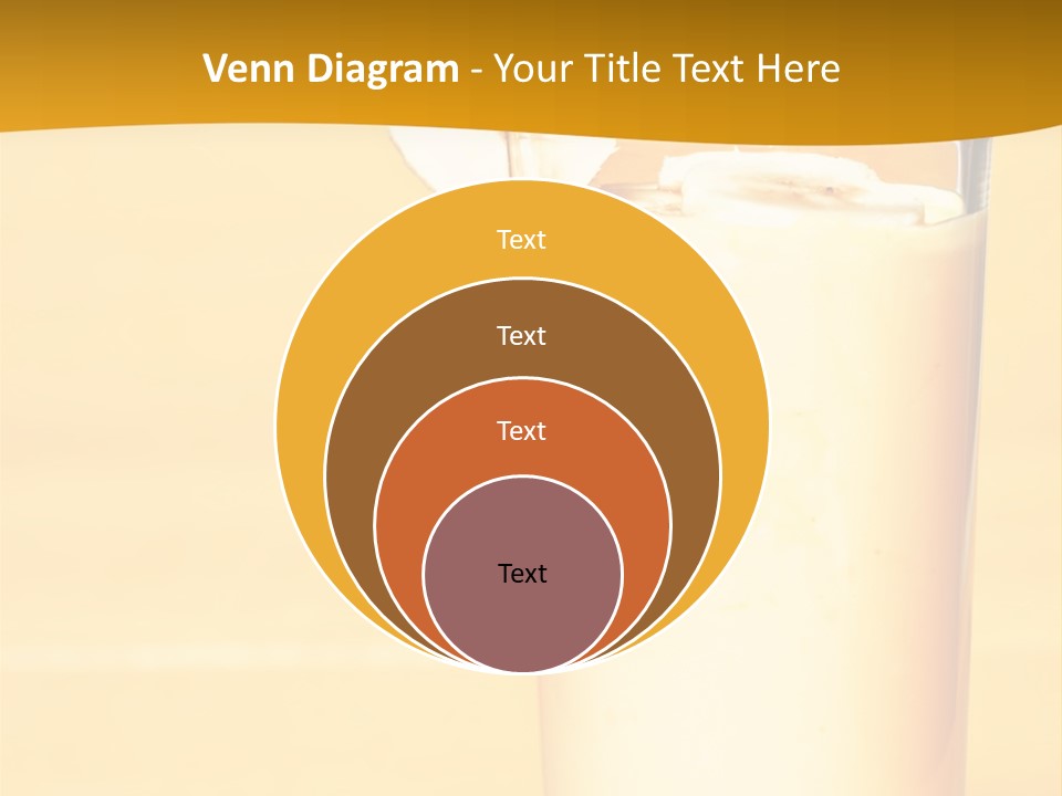 A Glass Of Milk With A Banana On Top Of It PowerPoint Template