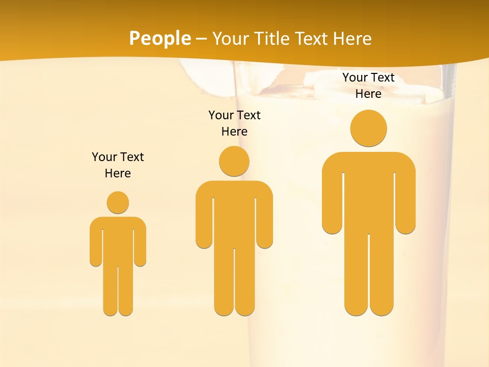 A Glass Of Milk With A Banana On Top Of It PowerPoint Template