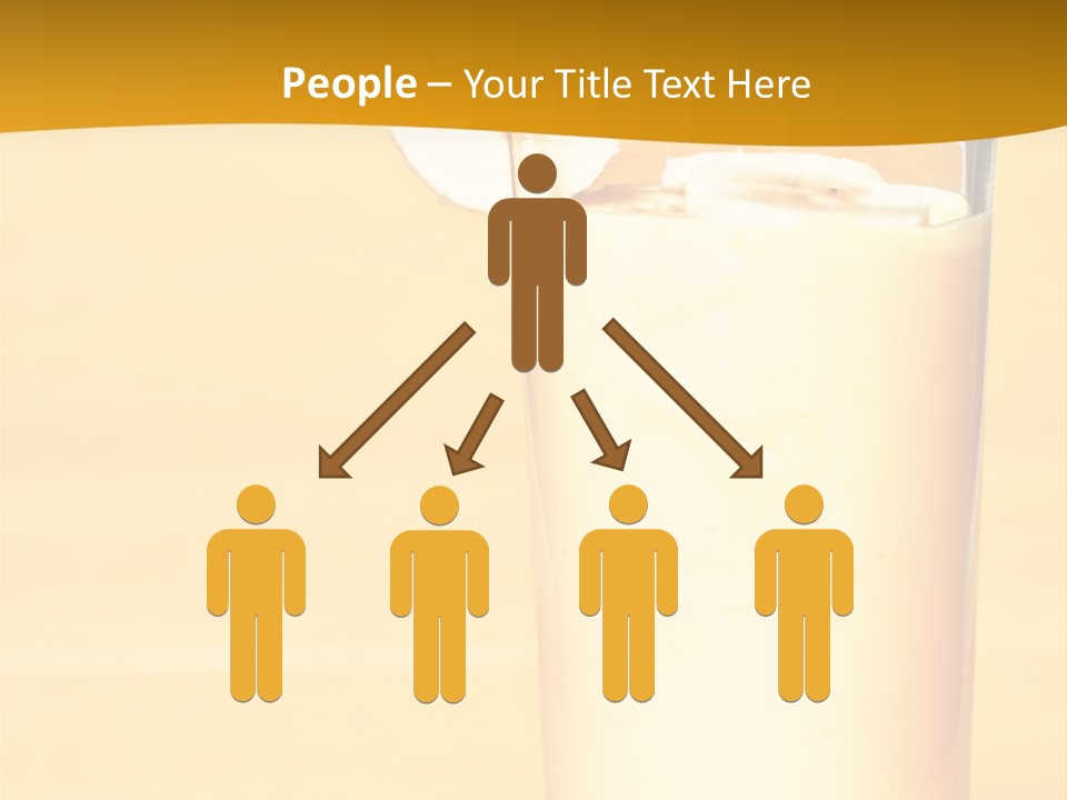 A Glass Of Milk With A Banana On Top Of It PowerPoint Template