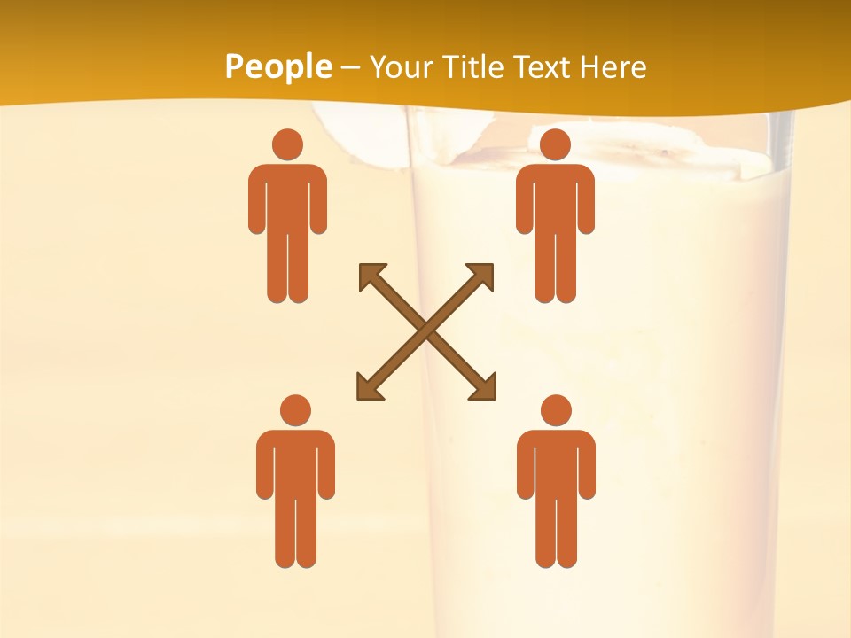 A Glass Of Milk With A Banana On Top Of It PowerPoint Template