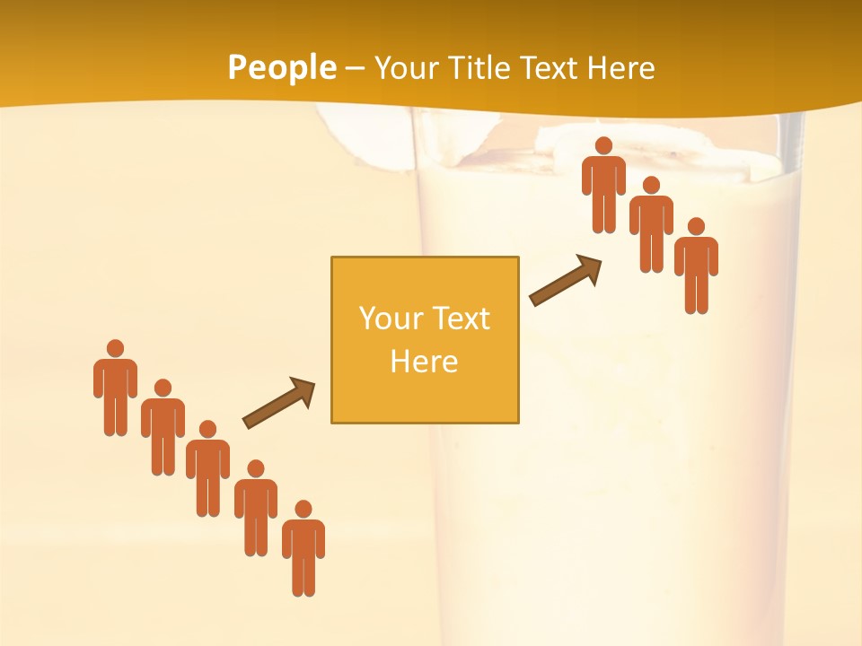 A Glass Of Milk With A Banana On Top Of It PowerPoint Template
