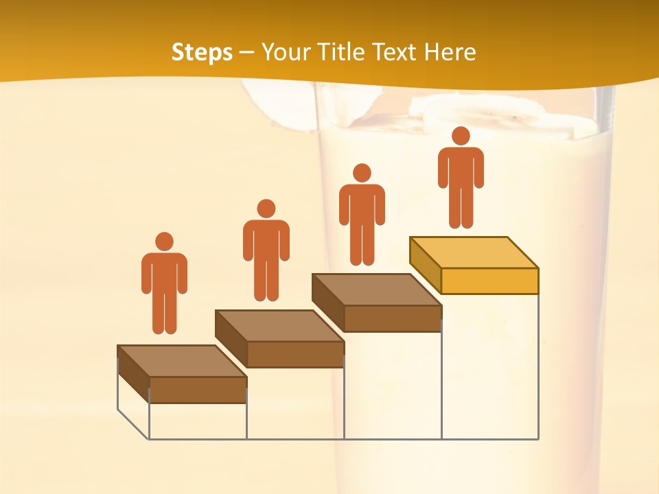 A Glass Of Milk With A Banana On Top Of It PowerPoint Template