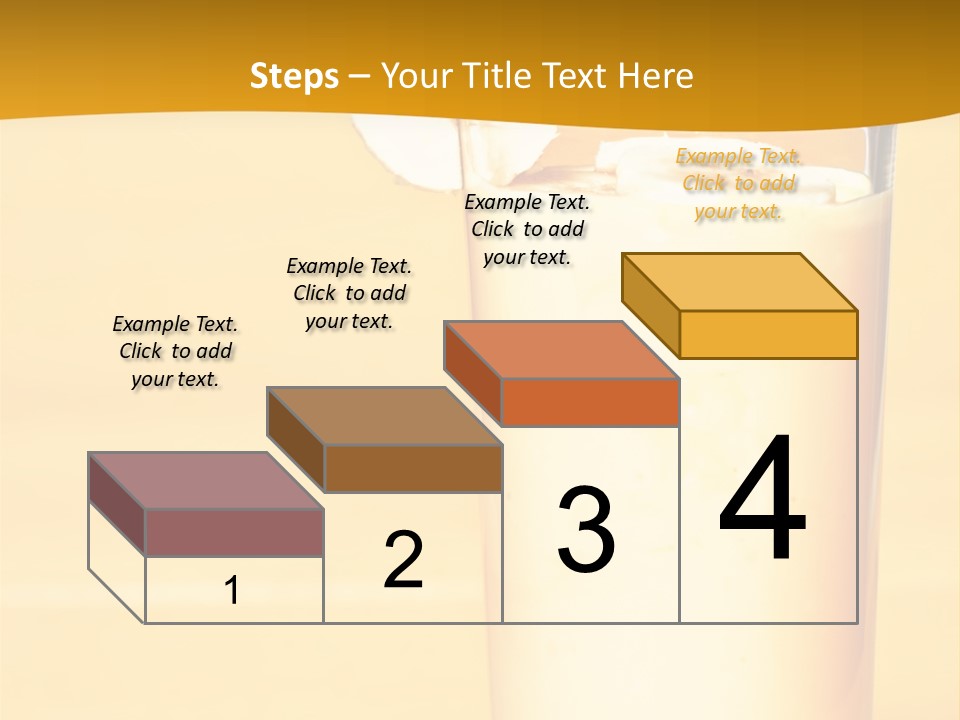 A Glass Of Milk With A Banana On Top Of It PowerPoint Template