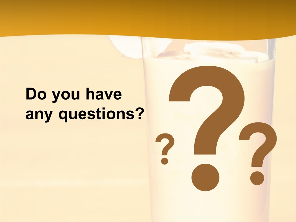 A Glass Of Milk With A Banana On Top Of It PowerPoint Template