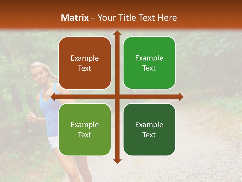 Woman Runner Exercising, From A Complete Series Of Photos. PowerPoint Template