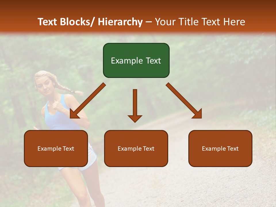 Woman Runner Exercising, From A Complete Series Of Photos. PowerPoint Template