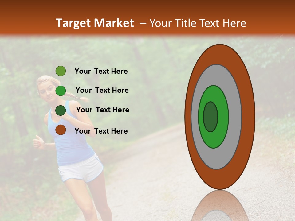 Woman Runner Exercising, From A Complete Series Of Photos. PowerPoint Template