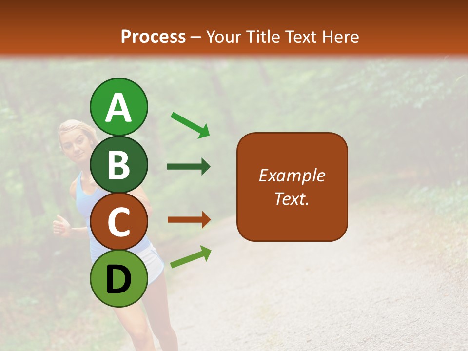 Woman Runner Exercising, From A Complete Series Of Photos. PowerPoint Template