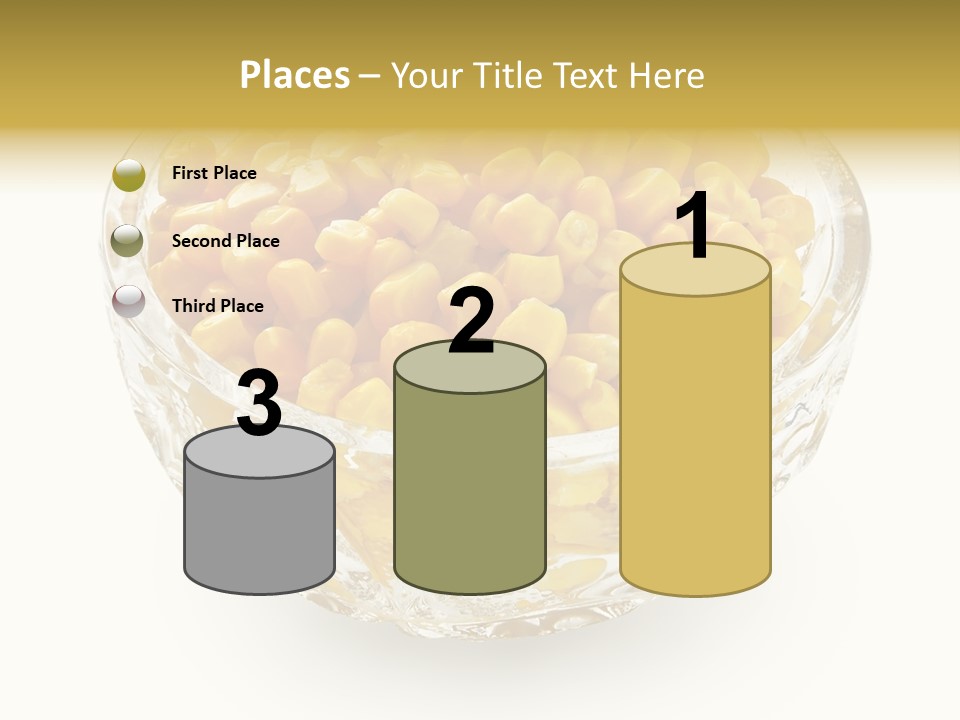 Sweetcorn In Crystal Bowl PowerPoint Template