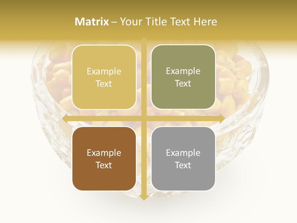 Sweetcorn In Crystal Bowl PowerPoint Template