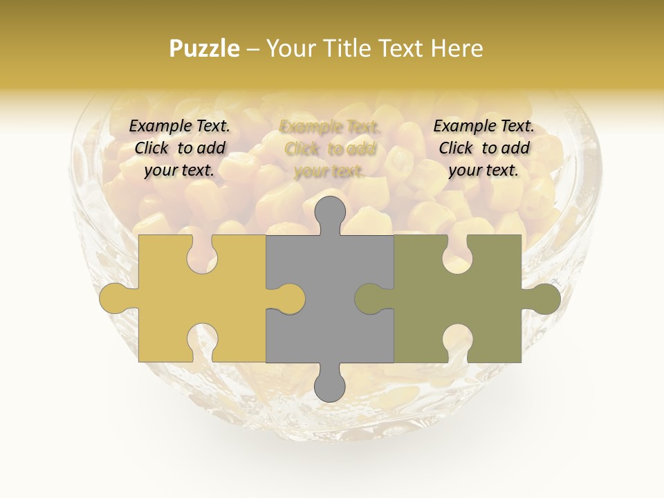 Sweetcorn In Crystal Bowl PowerPoint Template