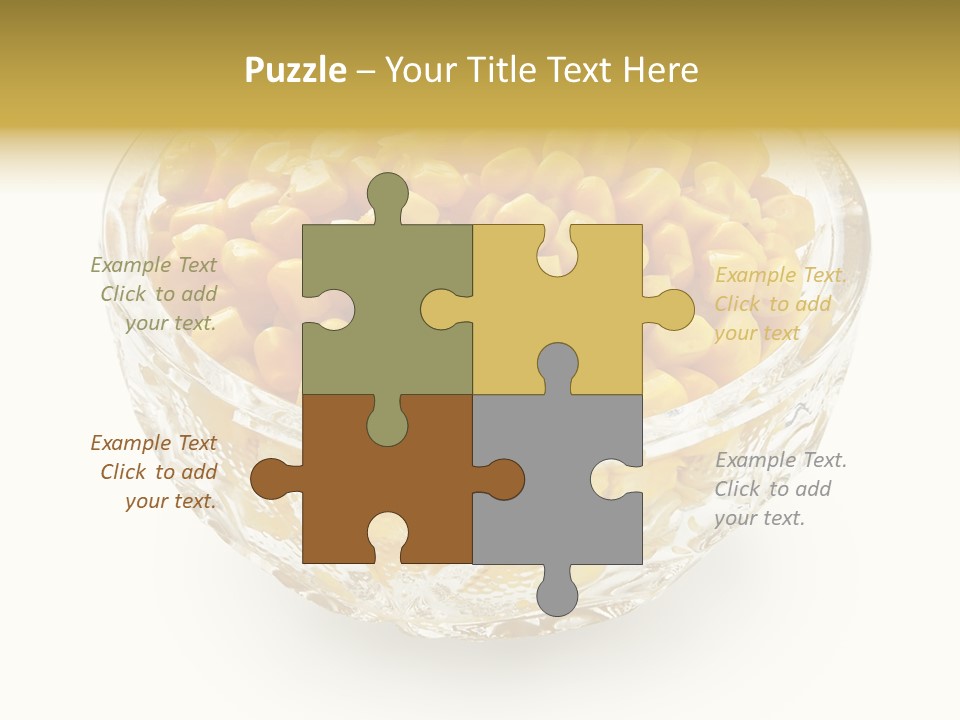 Sweetcorn In Crystal Bowl PowerPoint Template
