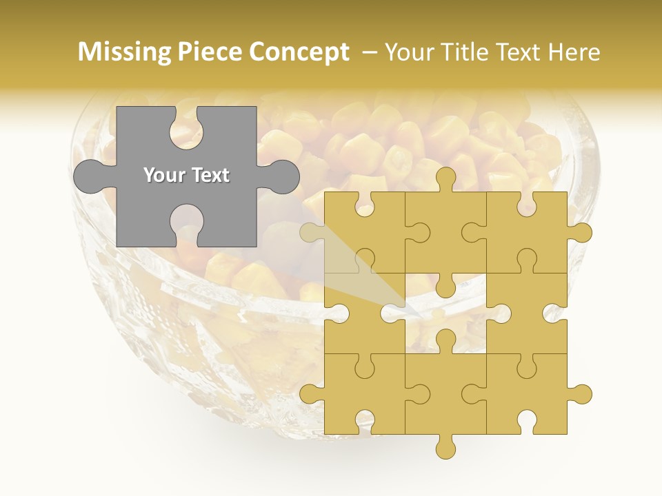 Sweetcorn In Crystal Bowl PowerPoint Template