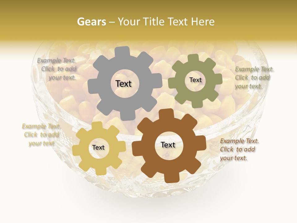 Sweetcorn In Crystal Bowl PowerPoint Template