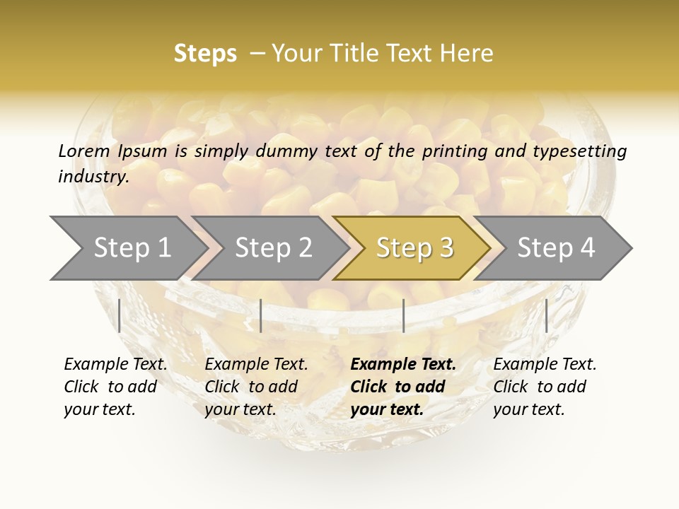 Sweetcorn In Crystal Bowl PowerPoint Template